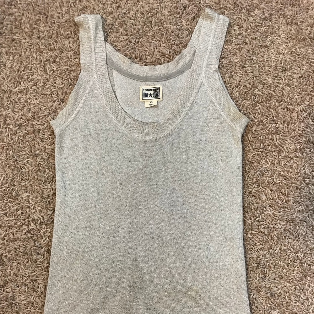 Converse All Star glitter woven tank top